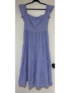 Charles Henry Women’s Blue Off The Shoulder Ruffle Midi Dress Size XL